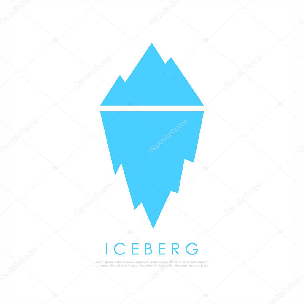 Iceberg vector icon illustration isolated on white background