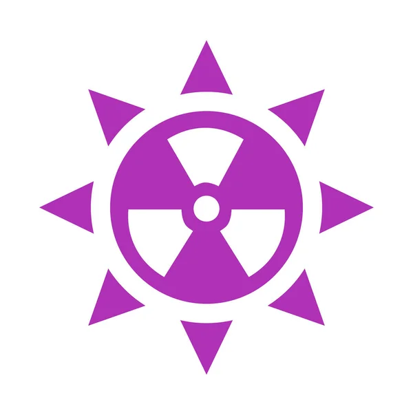 Ultraviolette straling vector icoon — Stockvector