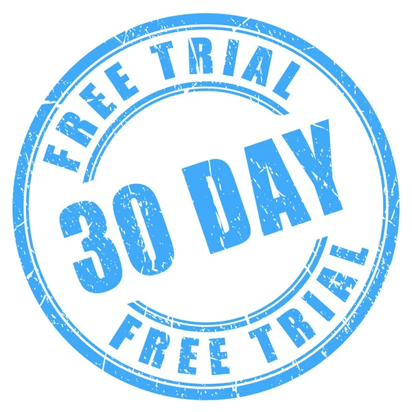 30 Tage kostenlose Testversion Tintenstempel — Stockvektor