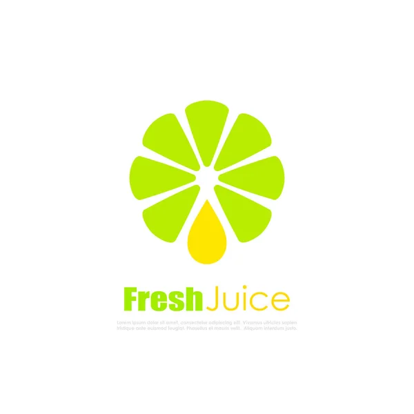 Doğal meyve suyu vektör logosu — Stok Vektör