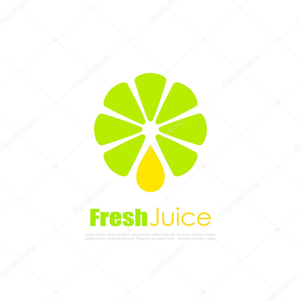 Natural juice vector symbol illustration isolated on white background