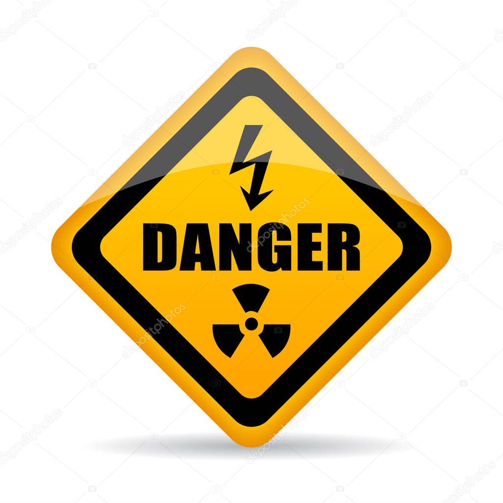 Danger warning vector sign