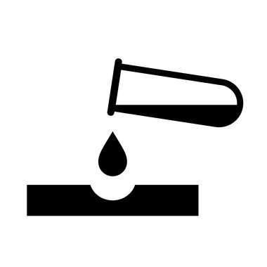 Aşındırıcı tehlikeli kimyasallar vektör piktogramı