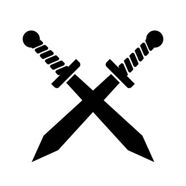 Kılıç çapraz vektör simgesi