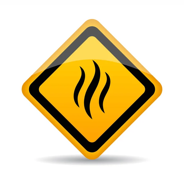 Smoke warning vector flat sign — Stock Vector
