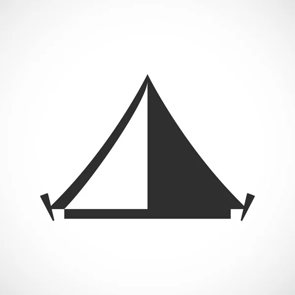 Tent camp vector icon — Stock Vector