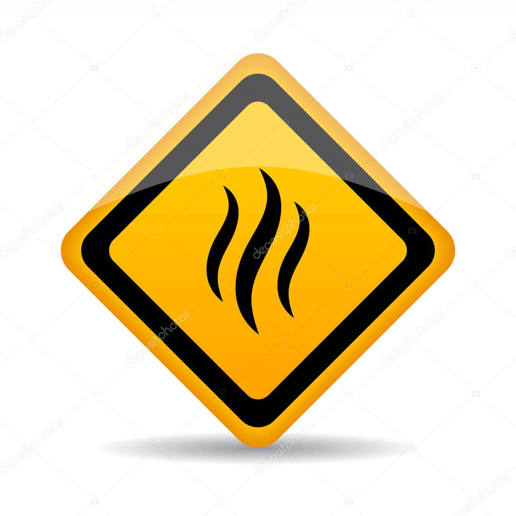 Smokes shape warning vector symbol illustration isolated on white background