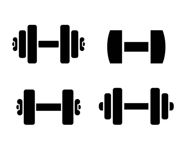 Dumbbells gym training vector icon — Stock Vector