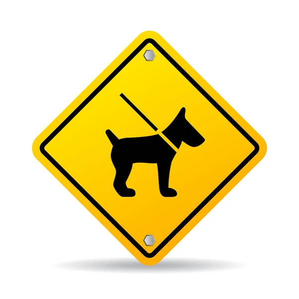在白色背景上孤立的狗用皮带表示矢量符号 — 图库矢量图片