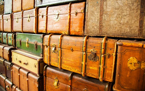 Retro Travel Trunks Abstract Background — Stock Photo, Image