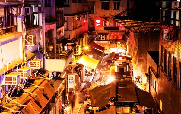 Rua Comida Noturna Chinatown Hong Kong 2019 — Fotografia de Stock