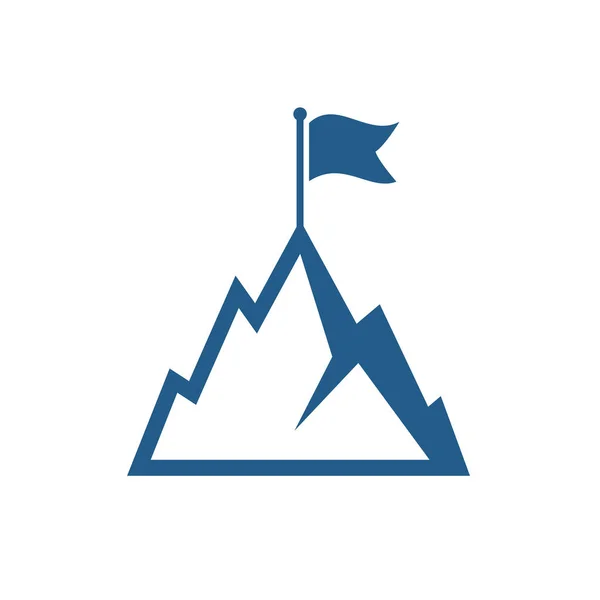 Гора Символом Вектора Флага Белом Фоне — стоковый вектор