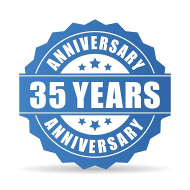 35 years anniversary vector icon illustration isolated on white background clipart