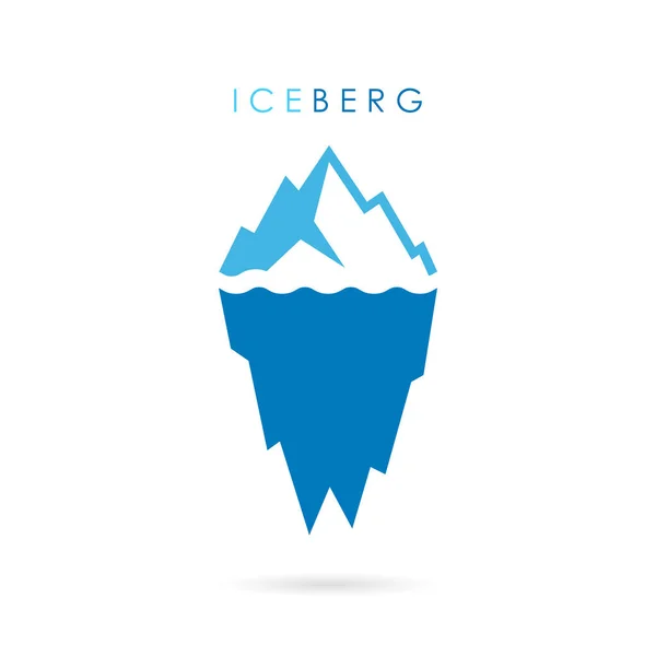 Iceberg Logotipo Vetor Ilustração Isolado Fundo Branco — Vetor de Stock