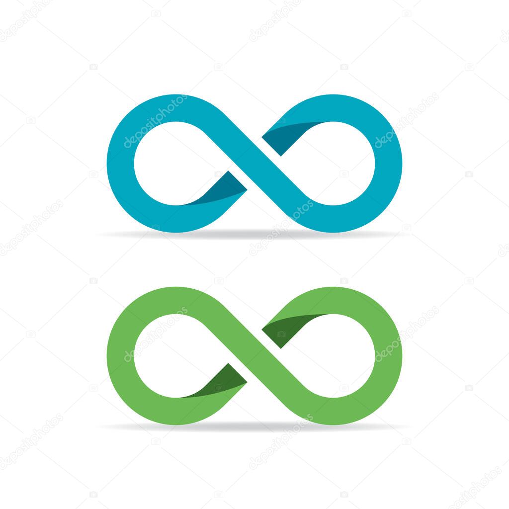 Infinity symbol vector illustration isolated on white background