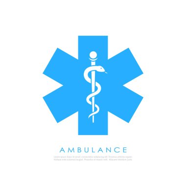 Caduceus vektör simgesi ile tıbbi haç
