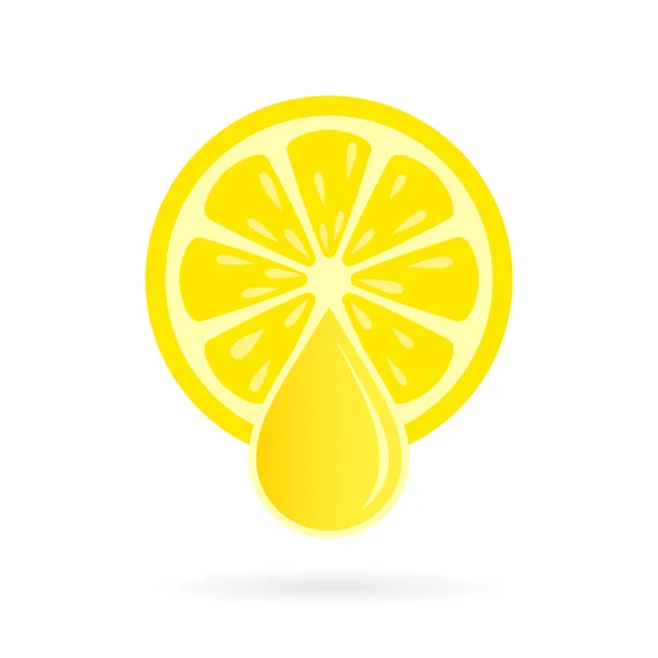 Icône Vecteur Jus Citron Frais — Image vectorielle