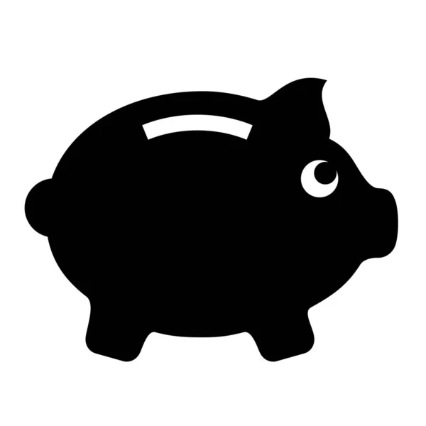Cochon Argent Boîte Vecteur Icône — Image vectorielle