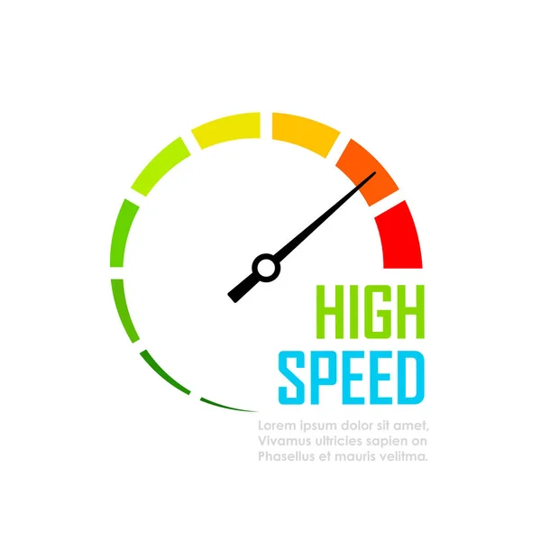 Icona Del Vettore Quadrante Tester Velocità — Vettoriale Stock