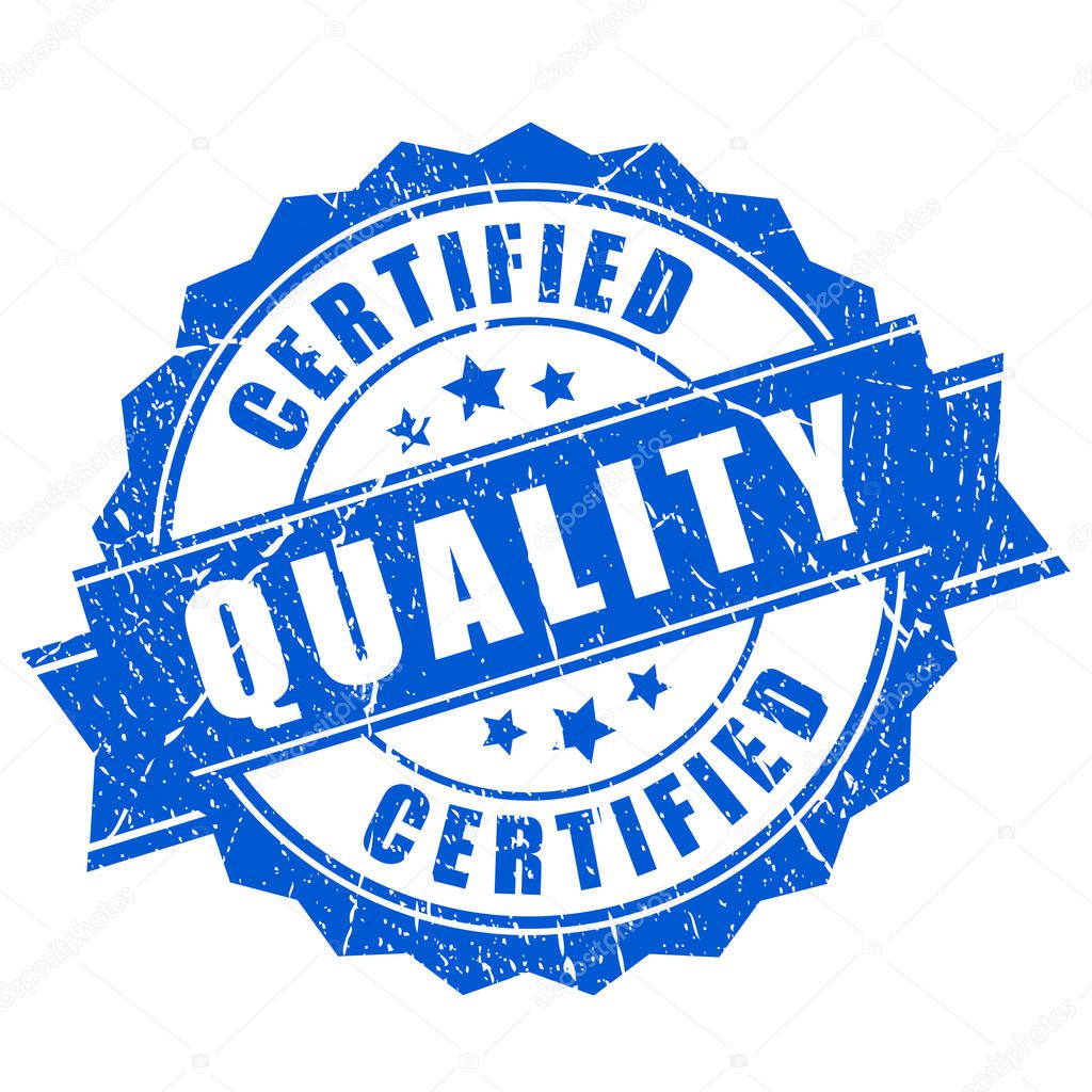 Certified quality vector stamp