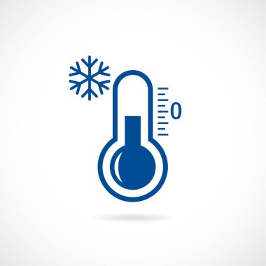 Cold thermometer vector icon clipart