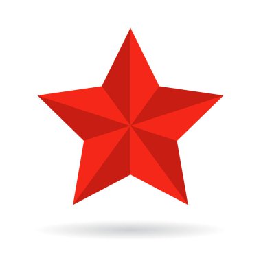Kırmızı yıldız vektör simgesi