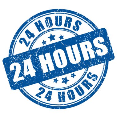 24 saat kauçuk damga.