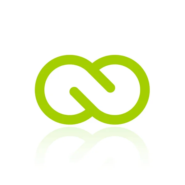 Logo Met Groene Infinity Lus — Stockvector
