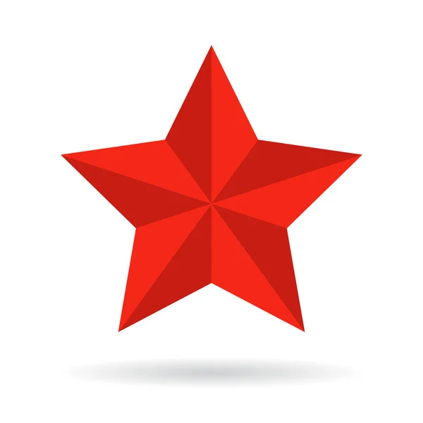 Red Star Vector Icon — Stock Vector