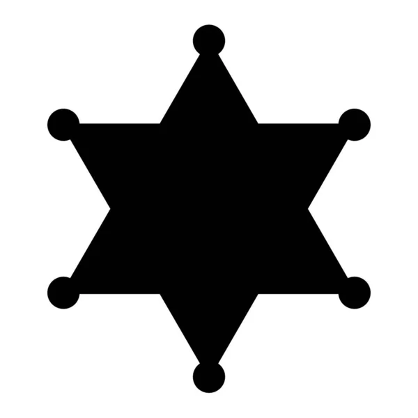 Sílhueta Vetor Emblema Xerife —  Vetores de Stock