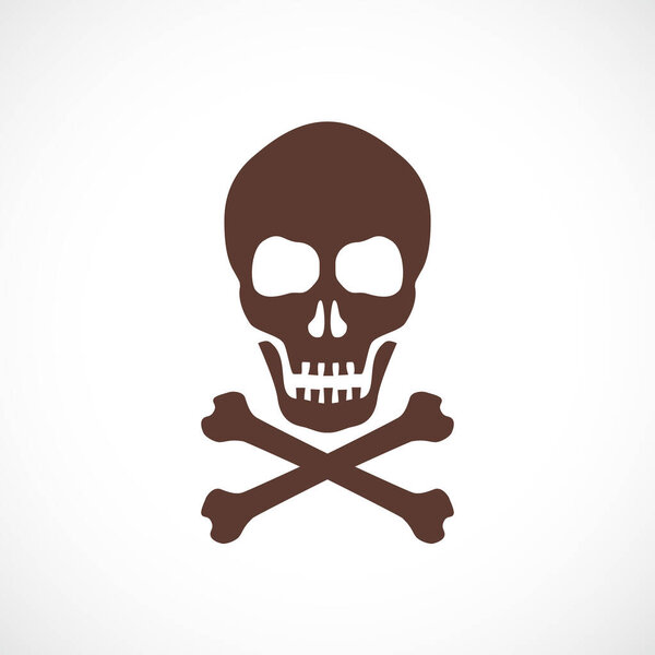 Символ вектора черепа и костей