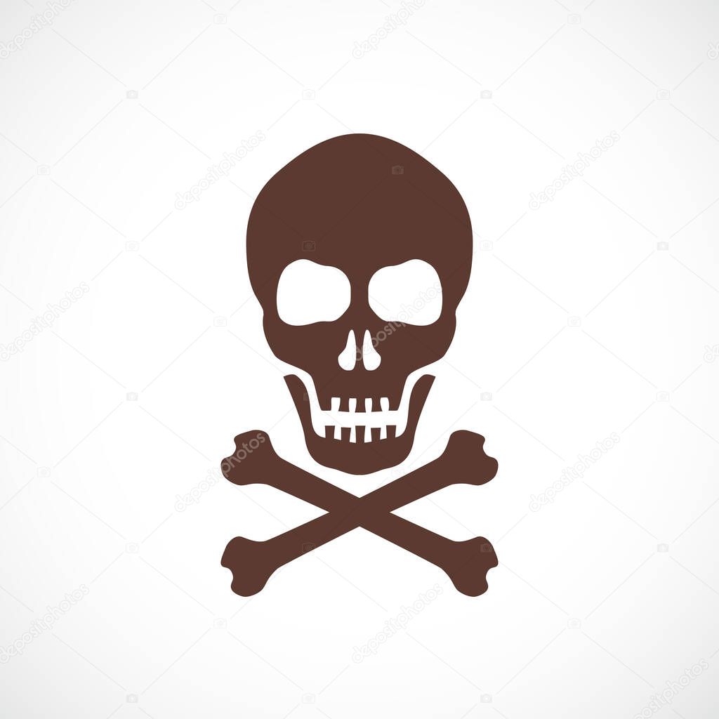 Skull and bones vector symbol