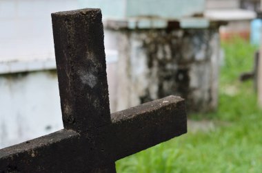 Fotoğraf mezarlık projeler veya din yayınlar için çapraz.