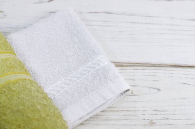 Hijyen projeler veya gevşeme yayınlar için havlu fotoğraf.