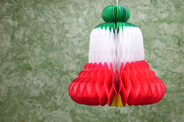 Tricolor bell-shaped ornament, ideal for your Mexico projects or craft topics in your publications.