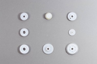 Teknik projeler veya sanayi yayınlar için plastik Dişliler.