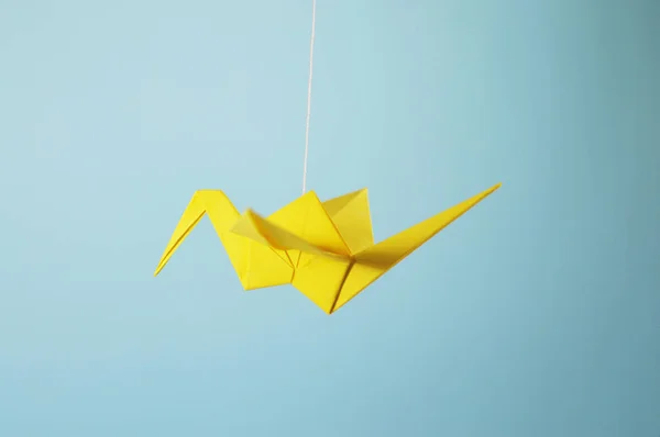 Foto Grúa Origami Para Sus Proyectos Asiáticos Publicaciones Artesanales — Foto de Stock