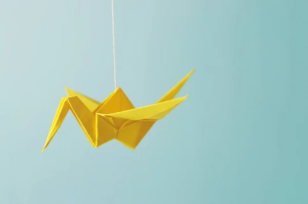 Origami Żuraw Zdjęcie Dla Publikacji Projektów Lub Statek Asia — Zdjęcie stockowe