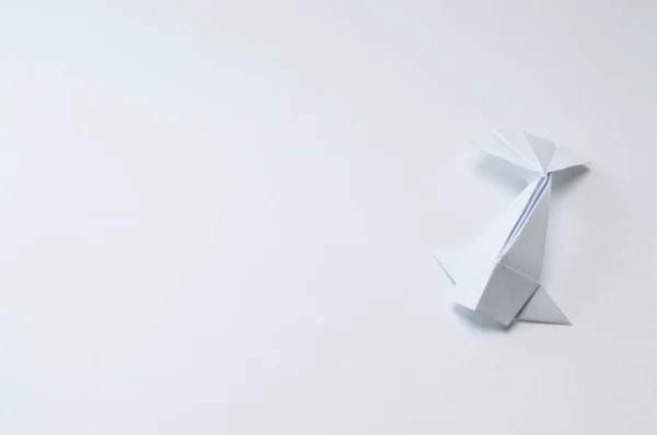 Papel Origami Fondo Blanco Ideal Para Tus Proyectos Educativos Temas — Foto de Stock