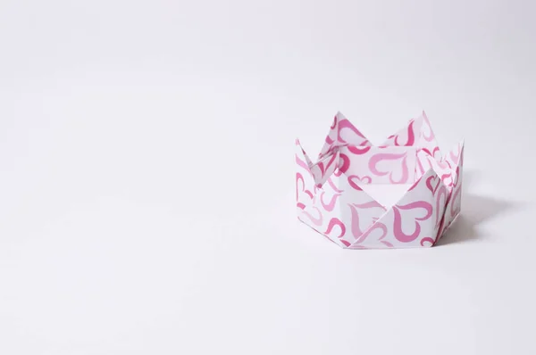 Origami Figure Paper Fond Blanc Idéal Pour Vos Projets Éducatifs — Photo