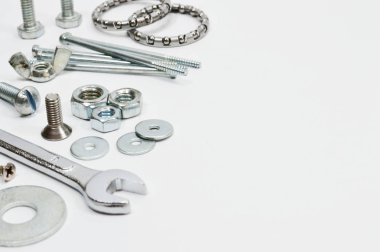 Metalik araçları ve aksesuarları sanayi projeleri veya aracı yayınlar için set. 