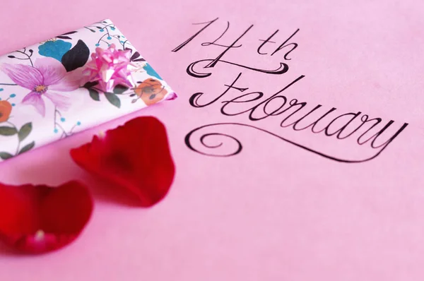 Niedlicher Schriftzug Zum Valentinstag Ideal Für Ihre Liebesprojekte — Stockfoto