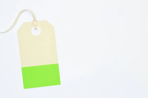Tag Carta Sfondo Bianco Ideale Tuoi Progetti Shopping Argomenti Aziendali — Foto Stock