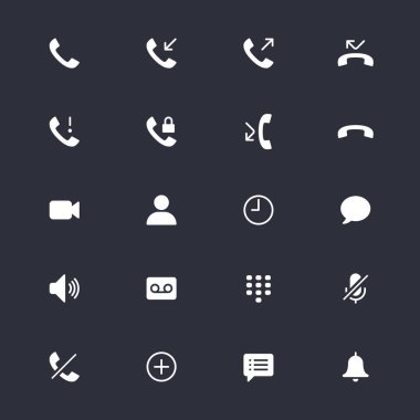 Telefon basit simgeler. Piksel mükemmel.