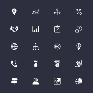 İş basit ikonları/simgeleri