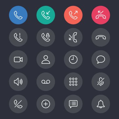 Telefon hattı simgeler