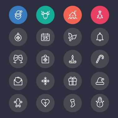 Christmas çizgi simgeleri