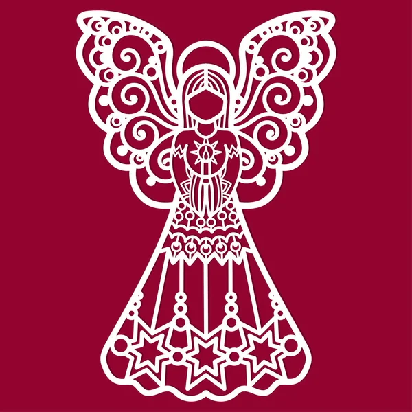 Lazer kesim için bir şablon. Tasarım öğeleri için tatil kartları.