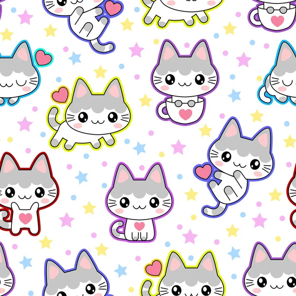 Bir kedi yavrusu ile kusursuz resim. Vektör