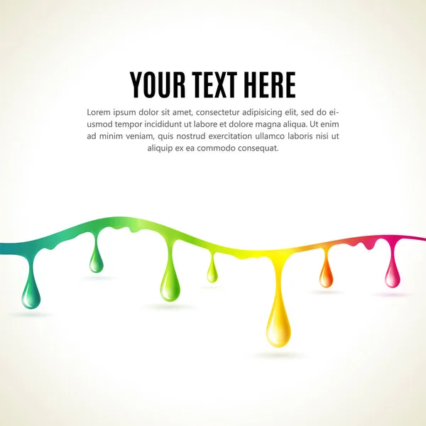 Soyut sıvı renkli damla. İş tanıtımı kavramı